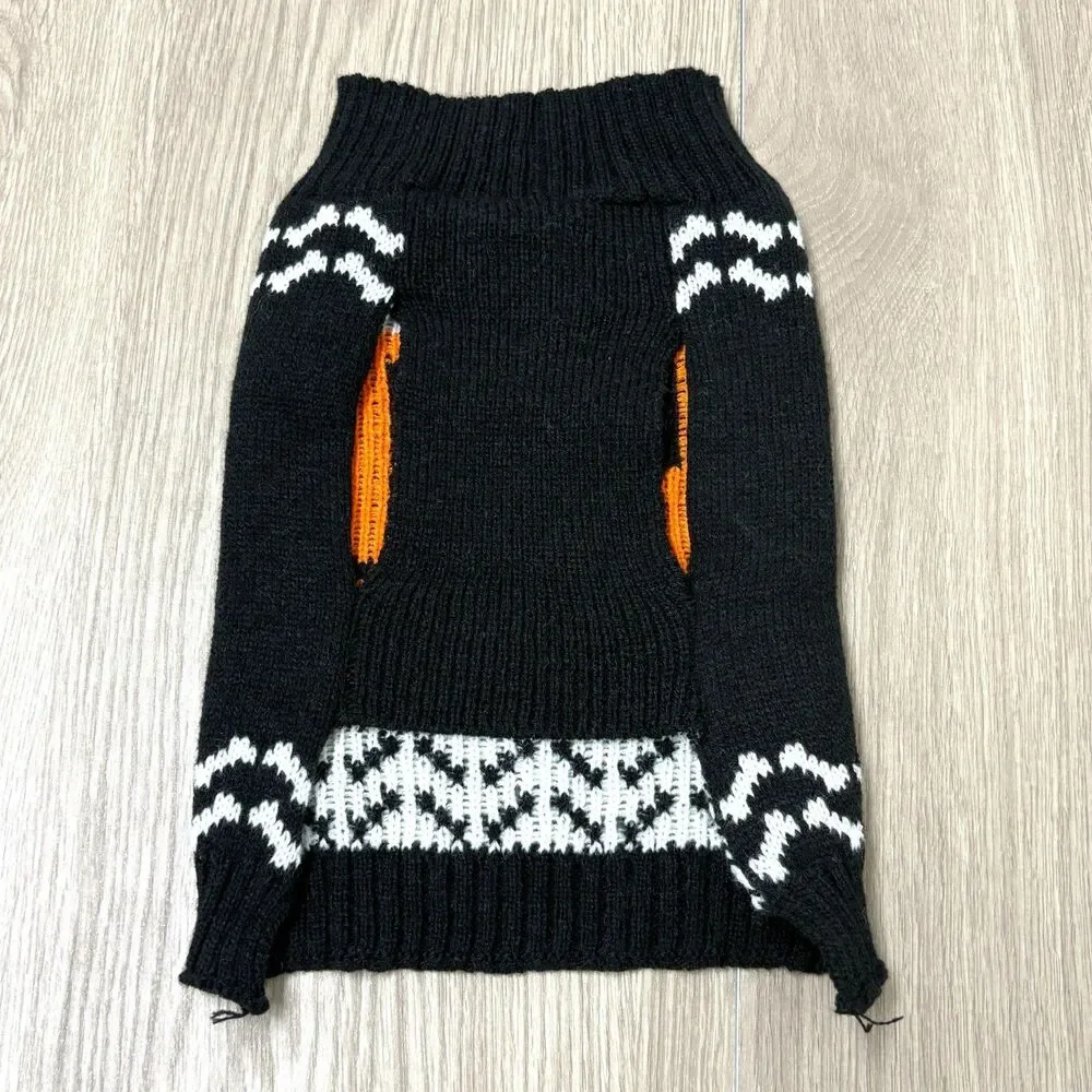 Halloween Dog Clothes Lot 2 Sweater Fleece Costume M L Candy Bad to Bone